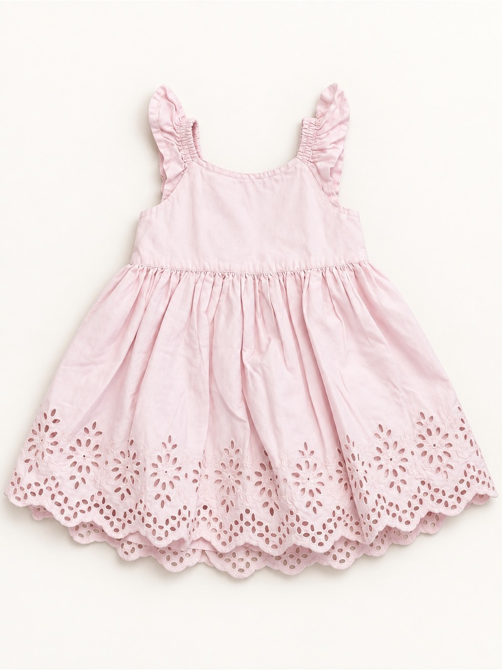 Joe Fresh Light Pink Eyelet Ruffle Sundress
